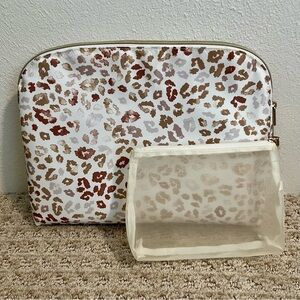 NEW Sonia Kashuk Large Dome Cosmetic Makeup Travel Bag w/ Small Clear Mesh Bag